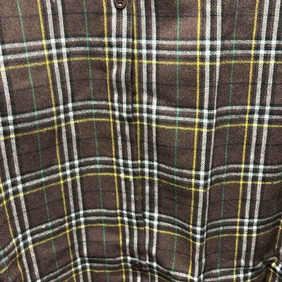 PrettyLittleThing Brown Checked Pocket Oversized Long Sleeve Plaid Shirt Size 4 - Picture 5 of 7